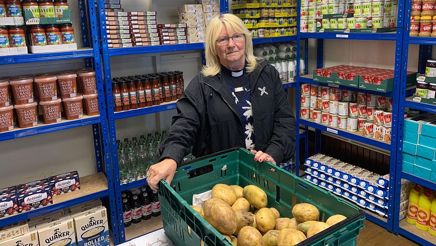 Banco de alimentos de la Iglesia de Saint Oswald.