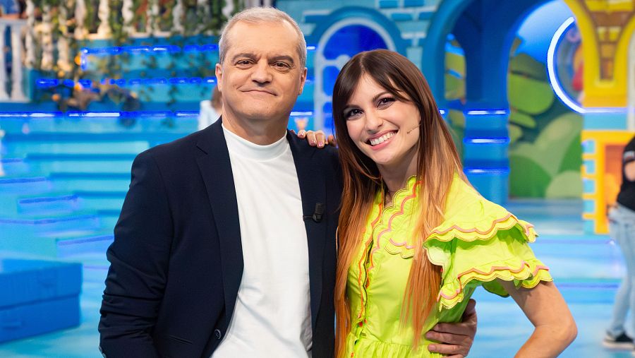 Ramón García y Cristinini, presentadores de 'El Grand Prix del verano'