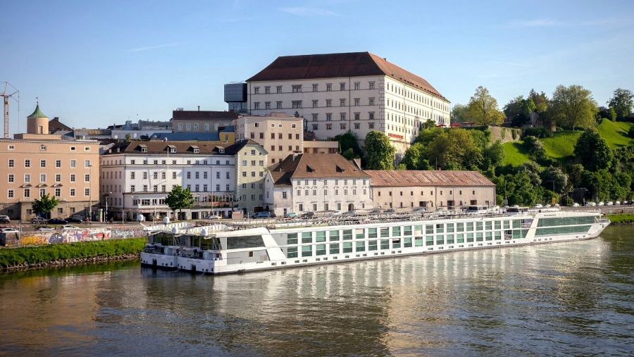 Castillo de Linz, en la orilla derecha del Danubio.