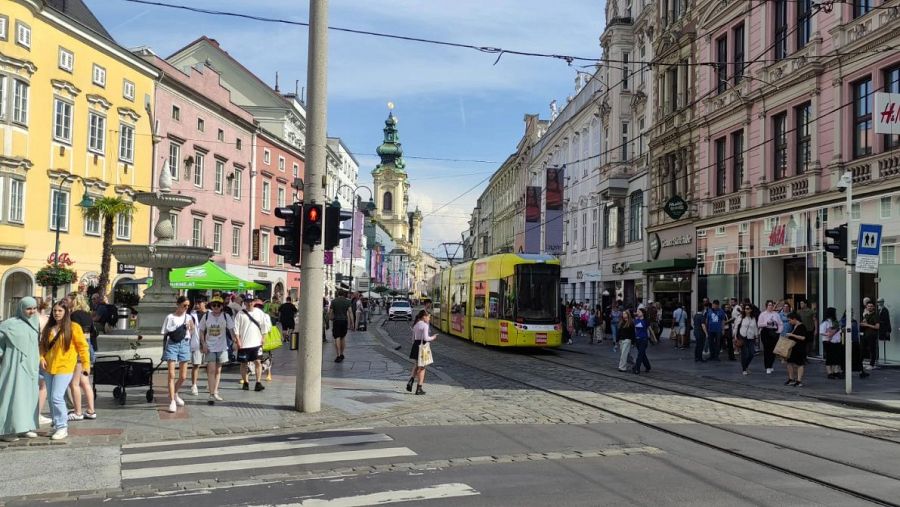 Landstrasse, principal calle peatonal de Linz.