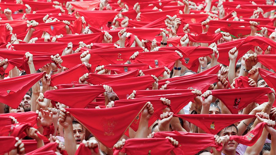 Chupinazo de los Sanfermines en Pamplona