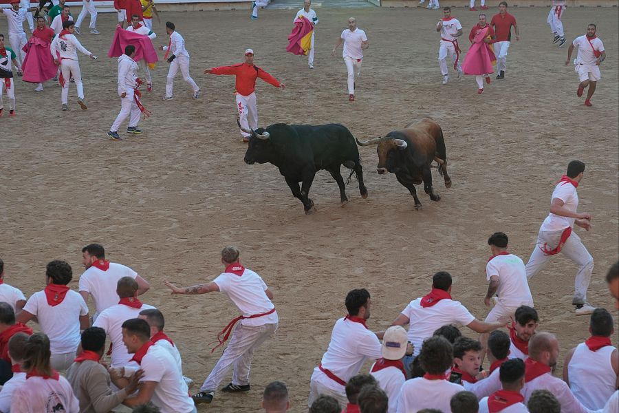 Mejores imágenes del primer encierro de San Fermín 2024