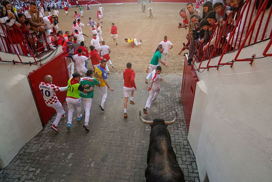 Mejores imágenes del primer encierro de San Fermín 2024