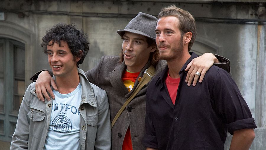 Javier Pereira, Oscar Jaenada y Javier Díaz en 'Días azules'