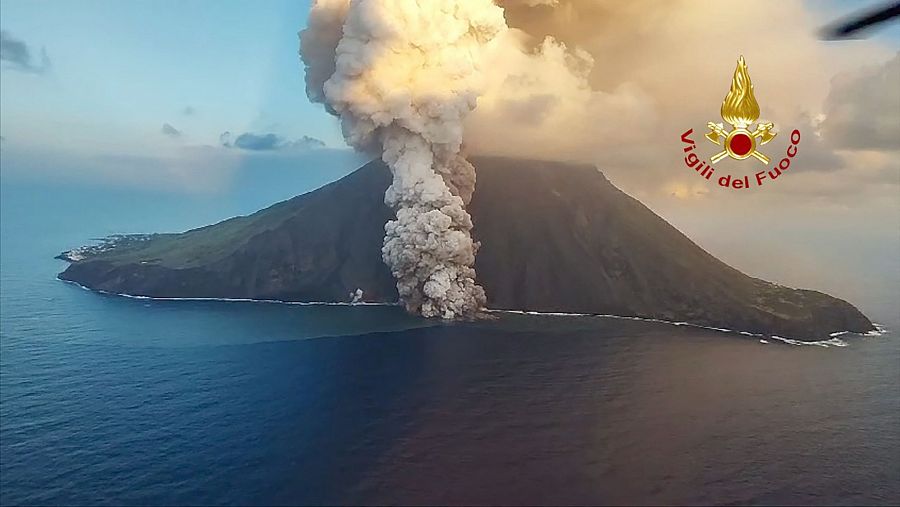 El volcán Estrómboli activo el pasado 5 de julio