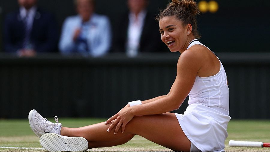 Jasmine Paolini, durante la final de Wimbledon 2024