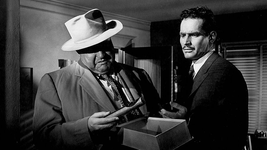 Charlton Heston y Orson Welles en 'Sed de mal'