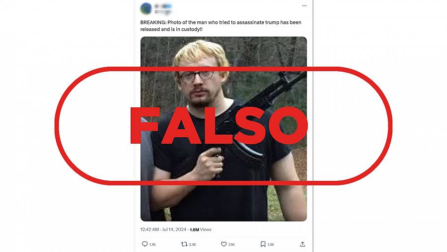 Este hombre con un fusil tampoco es el autor del tiroteo contra Trump