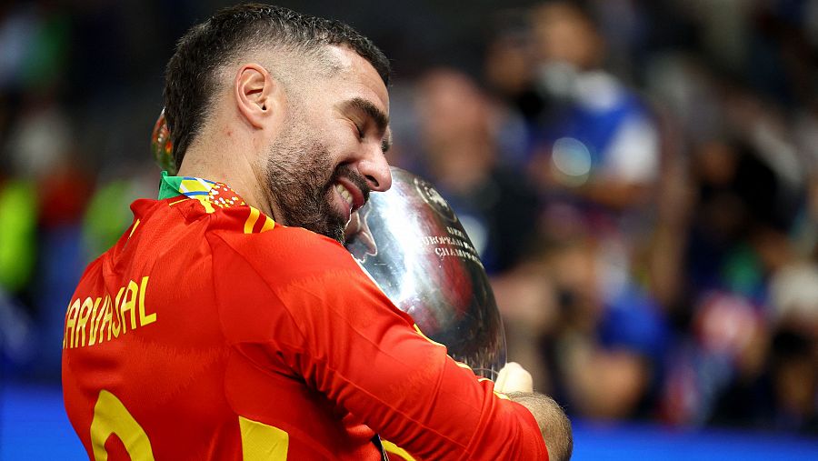 Dani Carvajal después de ganar la Eurocopa 2024