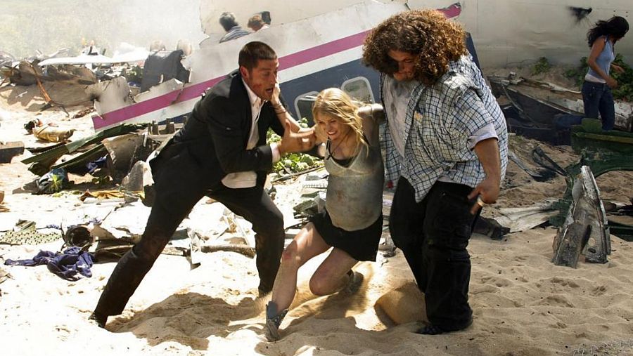 Los personajes de Matthew Fox, Emilie de Ravin y Jorge García en 'Perdidos'