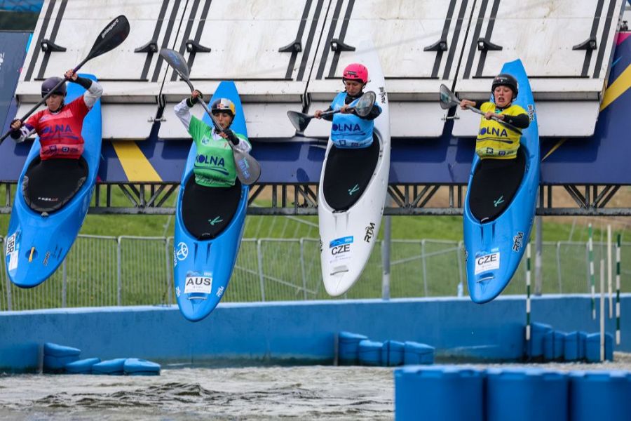 Copa del Mundo de piragüismo en Cracovia: final femenina de kayak cross