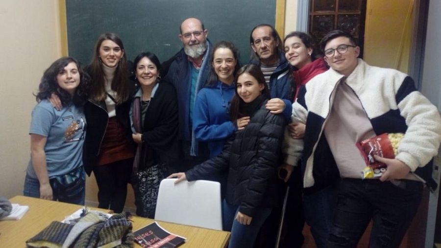 María Yela acompaña a los presos para que den su testimonio en colegios y parroquias.