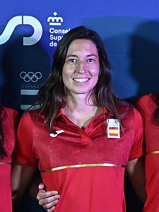 Laura Ester, portera de la selección española de waterpolo