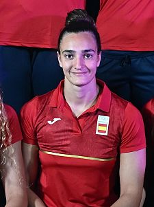 Martina Terré, portera de la selección española de waterpolo