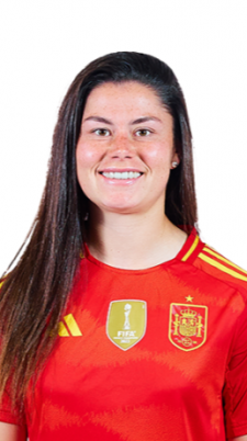 María Méndez, defensa de la selección española femenina de fútbol en París 2024