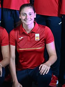 Elena Ruiz, jugadora de la selección española de waterpolo