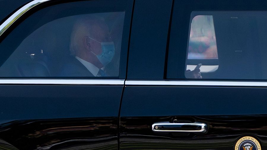 El presidente estadounidense, Joe Biden, volviendo en coche a la Casa Blanca