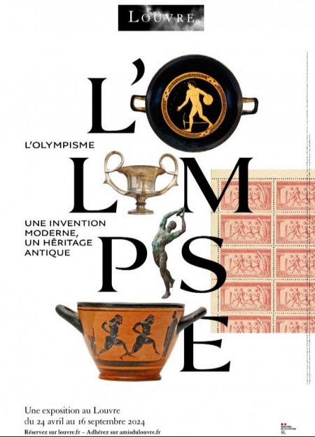 Cartel de la exposición del Louvre sobre el olimpismo