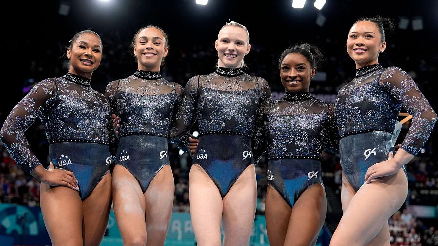 El equipo de gimnasia artística de Estados Unidos, en los Juegos de París 2024