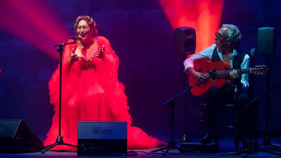 Estrella Morente durante en el Festival Internacional del Cante de las Minas