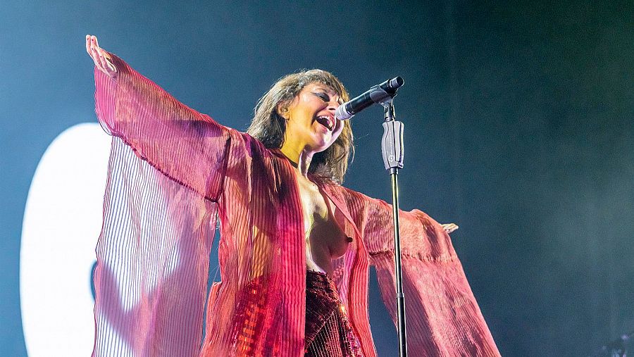 La cantante Eva Amaral durante el Festival Sonorama 2023