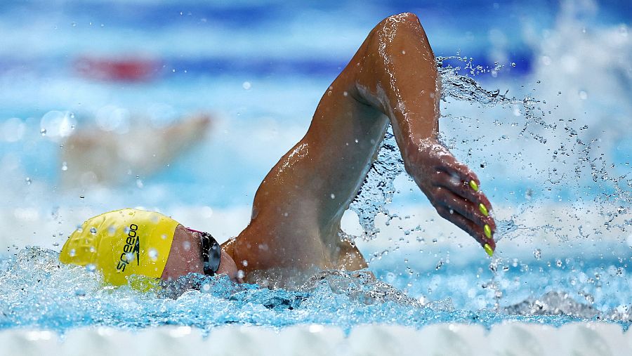 Ariarne Titmus, en la final de los 200m libre en los Juegos Olímpicos de París