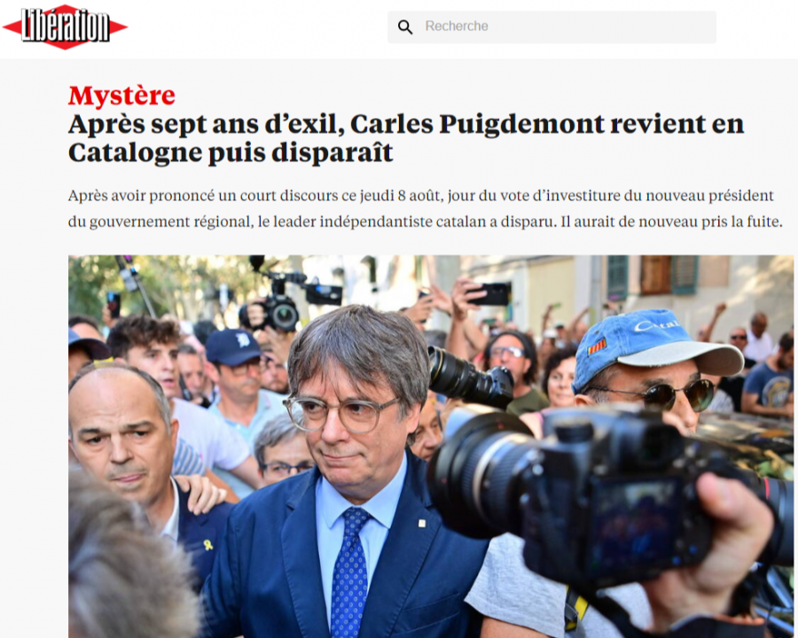 La prensa internacional se hace eco del regreso de Puigdemont