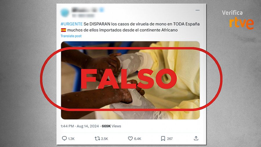 Mensaje de X que difunde la falsa idea de que se han 