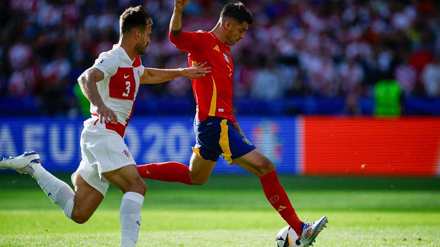 Gol de Álvaro Morata ante Croacia en la Eurocopa de fútbol 2024