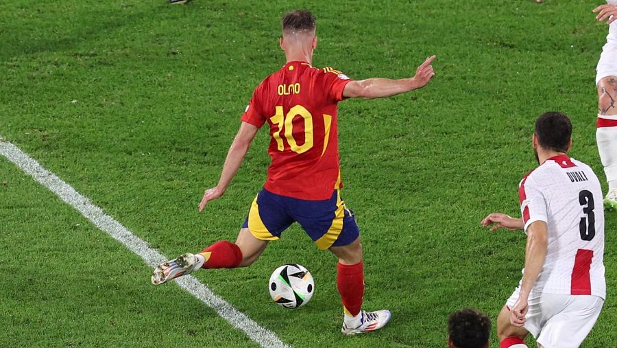 Gol de Dani Olmo ante Georgia en los octavos de final de la Eurocopa de fútbol 2024