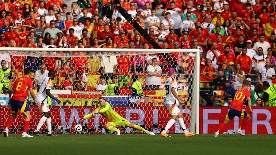 Gol de Dani Olmo ante Alemania en los cuartos de final de la Eurocopa de fútbol 2024