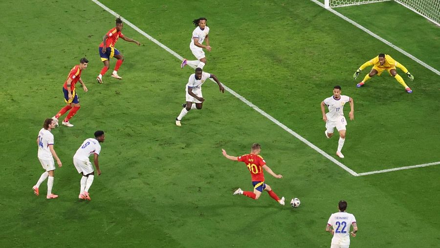 Gol de Dani Olmo ante Francia en la semifinal de la Eurocopa de fútbol 2024