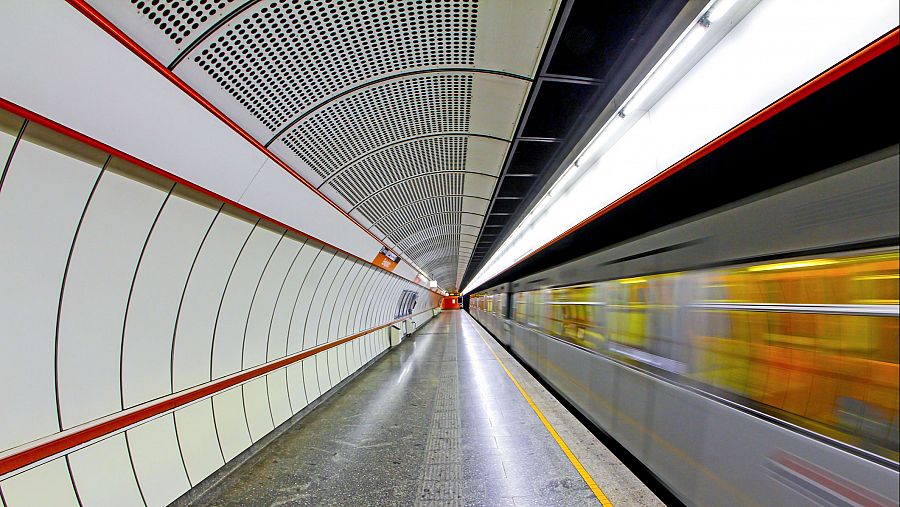 Estación de metro en Viena.