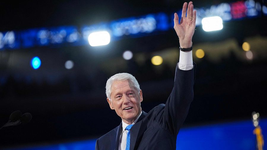 El expresidente de Estados Unidos Bill Clinton en la Convención Nacional Demócrata, en Chicago.