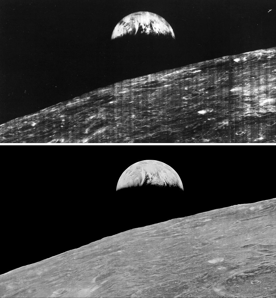 Se cumplen 58 años de la primera foto de la Tierra desde la Luna