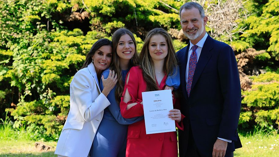 Fotografía de la graduación de la princesa Leonor