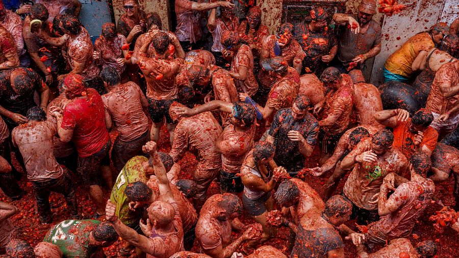 Tomatina 2024: Buñol se tiñe de rojo