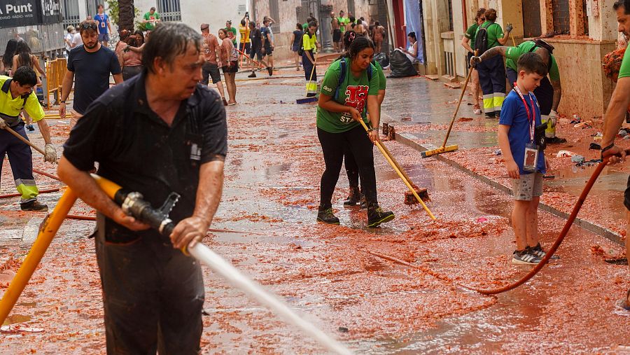 Tomatina 2024: Buñol se tiñe de rojo