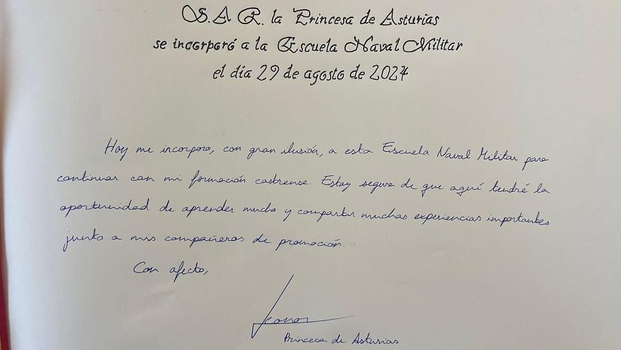 La princesa Leonor ingresa este jueves en la Escuela Naval Militar de Marín, en Pontevedra