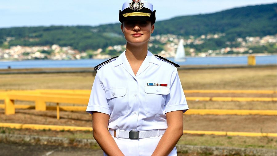 La princesa Leonor en la entrega de la insignia como alumna distinguida