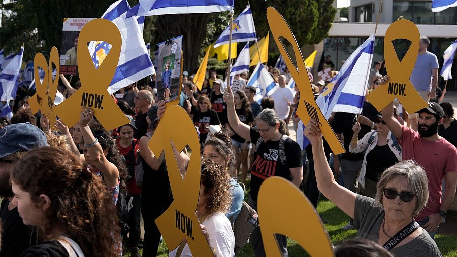 Manifestaciones en Israel para pedir la liberación de los rehenes