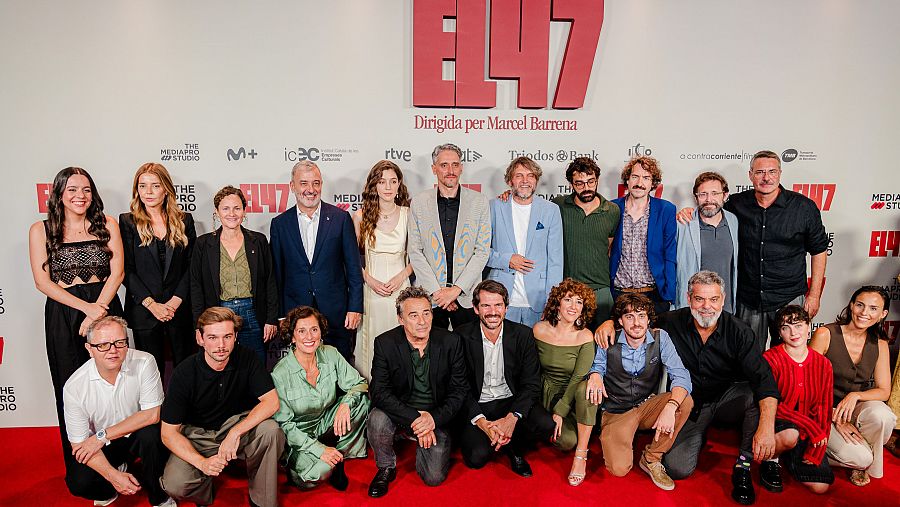 Foto de grup a l'estrena de 'El 47'