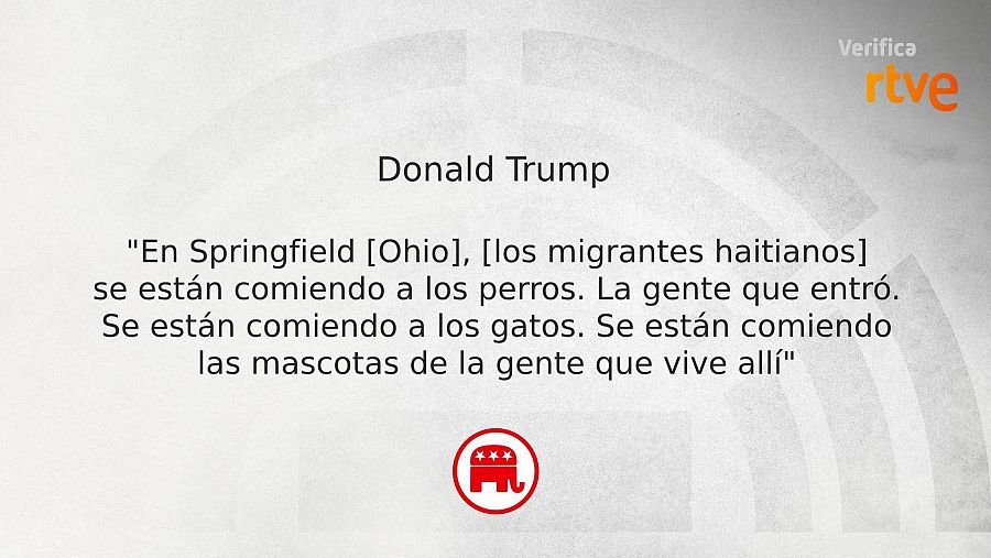 Donald Trump afirmó que los migrantes haitianos se están comiendo las mascotas de los vecinos de la ciudad de Springfield, en Ohio