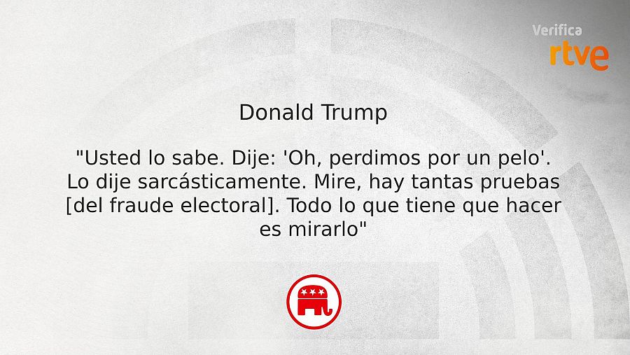 Trump afirmó que hay pruebas de un supuesto fraude electoral en las elecciones presidenciales de 2020