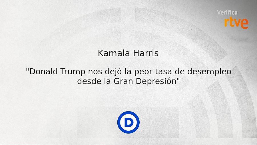 Kamala Harris afirmó que Trump dejó la peor tasa de desempleo desde 1929