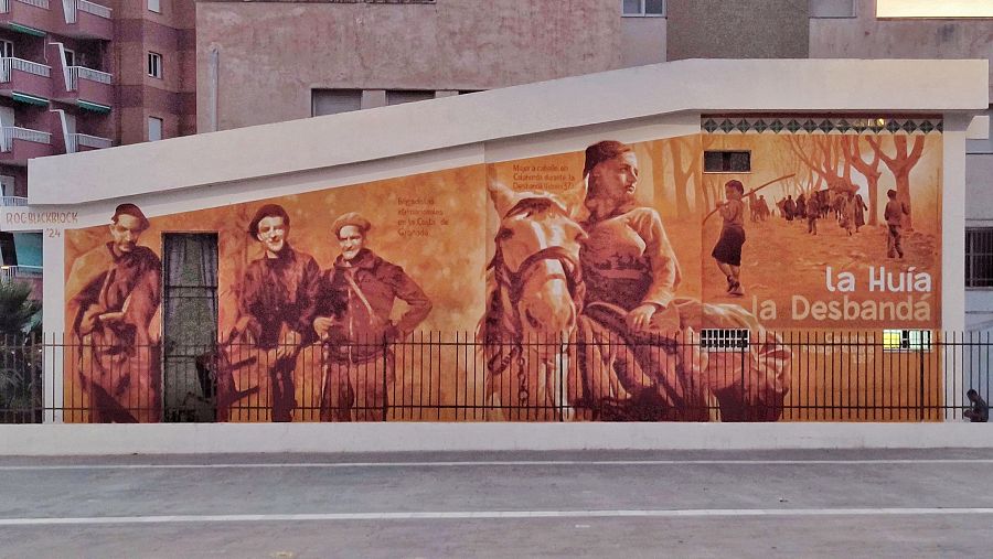 Mural dedicado a las víctimas de 'La Desbandá' en Motril