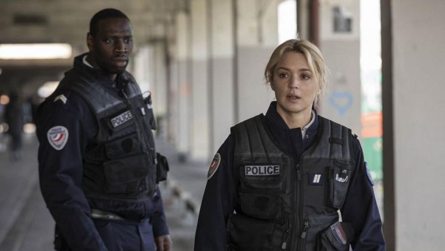 Omar Sy y Virginie Efira en 'Police'