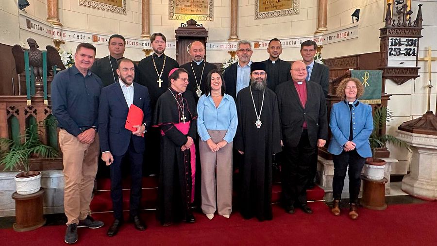 Representantes de la Mesa de Diálogo Interreligioso en España.