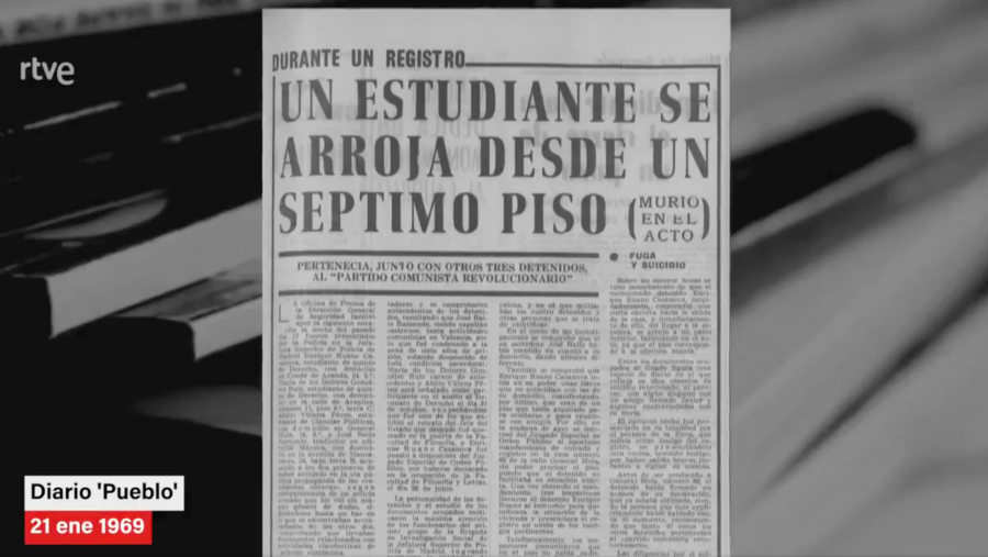 Así se ilustró la muerte de Enrique Ruano en el diario Pueblo, el 21 de enero de 1969