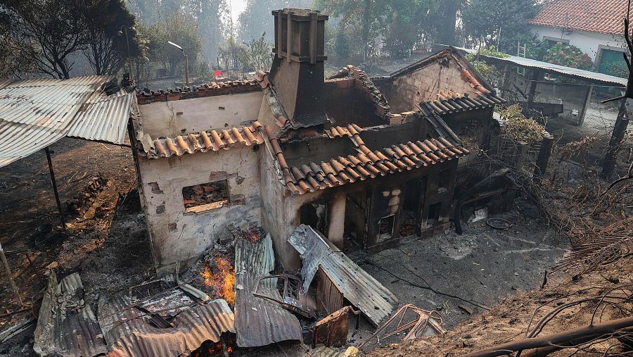 Incendios en el norte y centro de Portugal